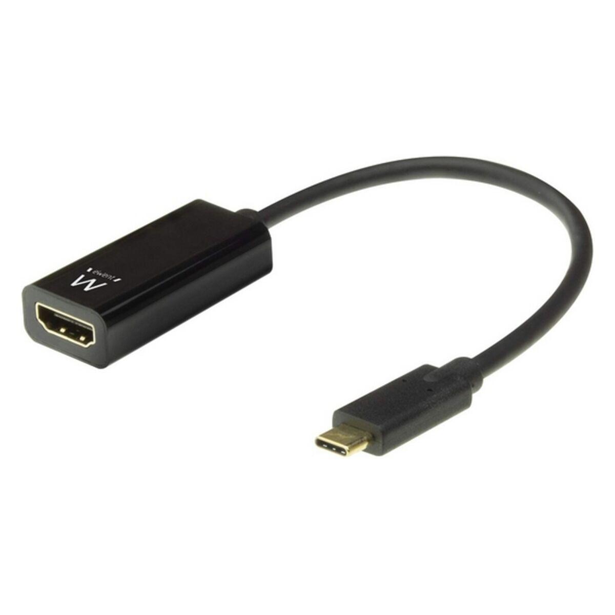 Usb- Til Hdmi Adapter Ewent 15 Cm 4k Sort