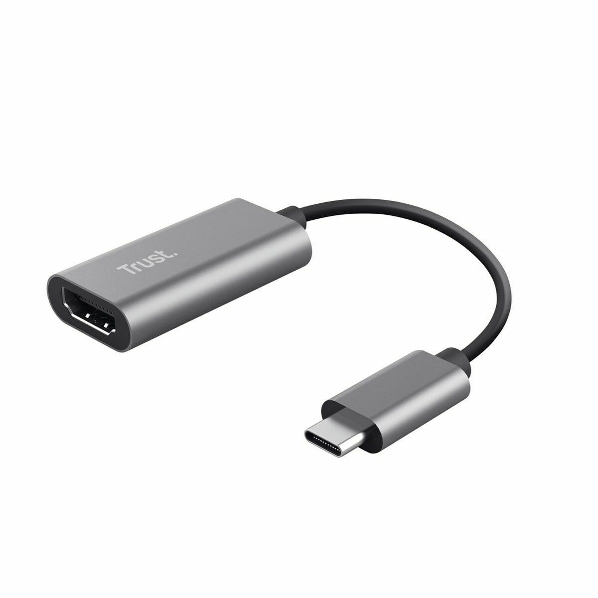 Usb- Til Hdmi Adapter Trust Dalyx Grå