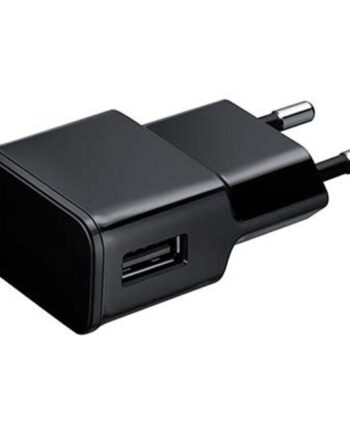 Vægoplader Med Usb Sort  Eu-stik