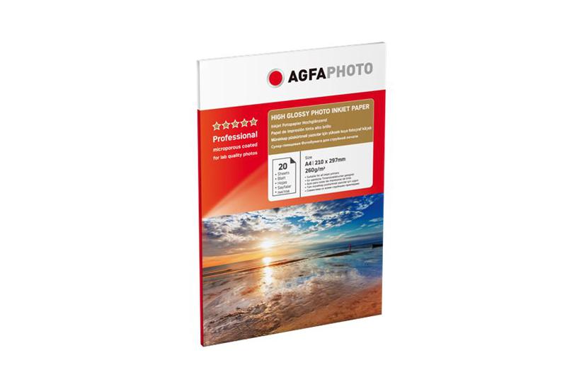 Agfaphoto Fotopapir Høj-skinnende 20 Ark A4 260