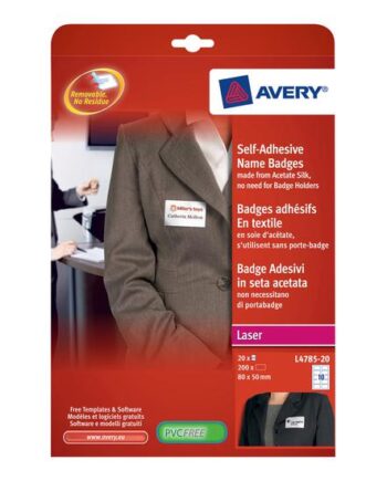 Avery Etiketter For Navneskilte 200 Etikette    50   80 Mm