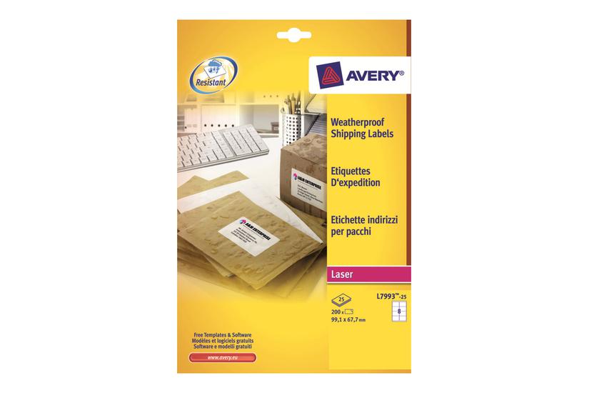 Avery Zweckform L7993 Shipping Etiketter 200 Etikette 67 99 Mm