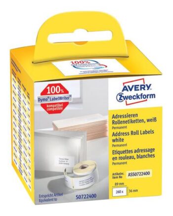 Avery Zweckform Rektangulære Mærkater 260 Etikette    36   89 Mm