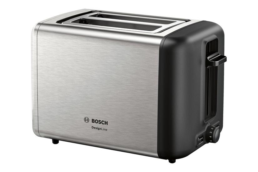 Bosch Designline Tat3p420 Brødrister Rustfrit Stål Sort