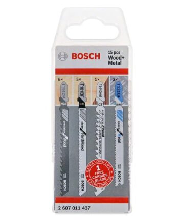 Bosch Stiksavsklingesæt For Træ  Metal  Hardwood 15 Stykker