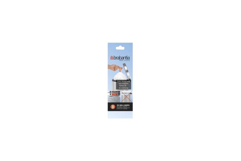 Brabantia Size Skraldespandsforing Høj-densitets Polyethylen Hdpe Hvid 20