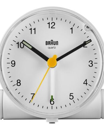 Braun Bc01 Alarmur Rund Kvarts Desktop Hvid