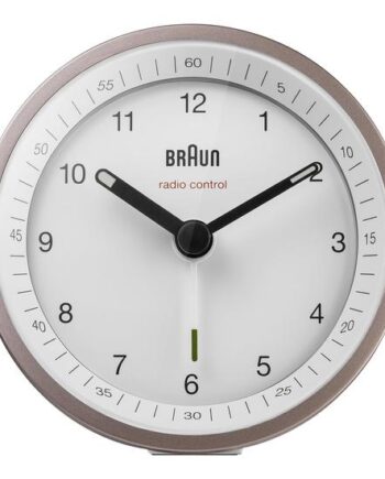 Braun Bc07 Alarmur Rund Kvarts Desktop Hvid Pink