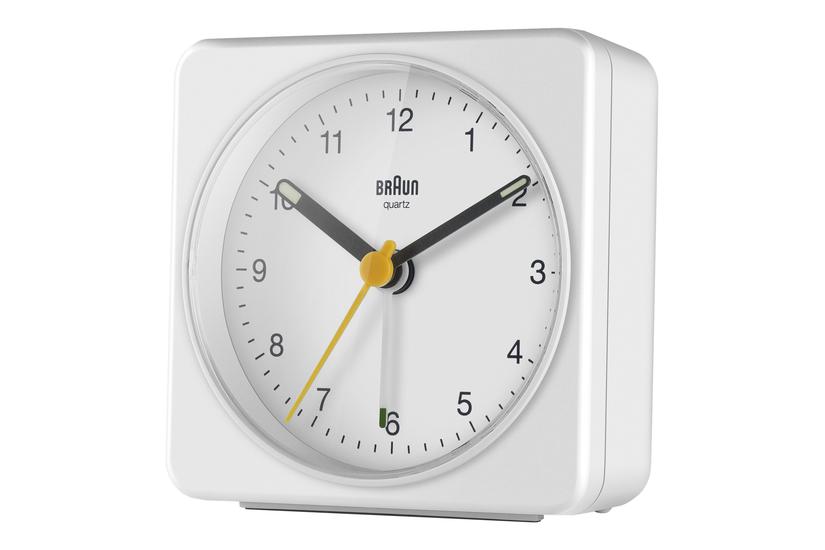 Braun Bc03w Alarmur Kvadratisk Kvarts Desktop Hvid