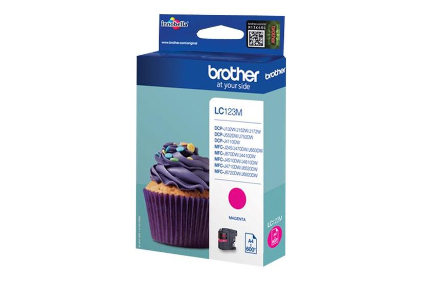Brother Lc123m Højtydende Magenta Original Blækpatron