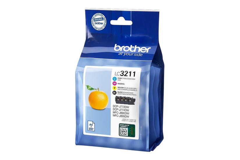 Brother Lc3211 Pakker Sort Gul Cyan Magenta Original Blækpatron