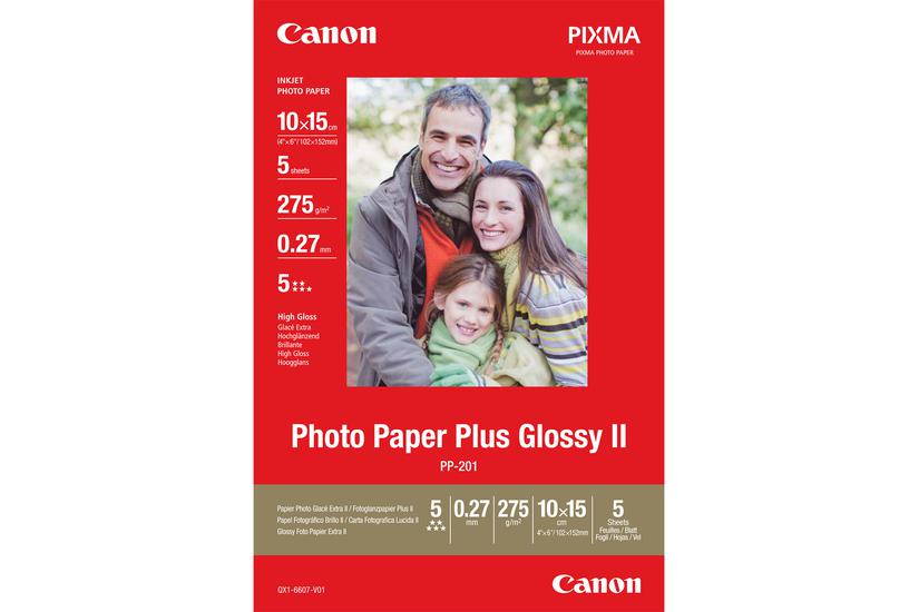 Canon Photo Paper Plus Glossy Ii Pp-201 Fotopapir Høj-skinnende Ark 100 150 Mm 260