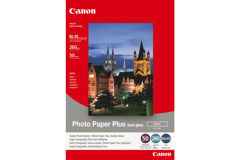 Canon Photo Paper Plus Sg-201 Fotopapir Semi-skinnede Satin 50 Ark 101 152 Mm 260