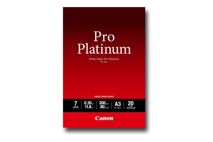Canon Photo Paper Pro Platinum Fotopapir 20 Ark A3 300 Gsm