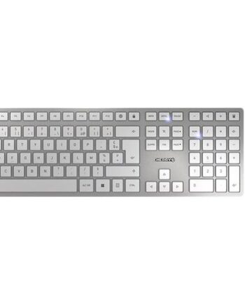 Cherry Dw 9100 Slim Sæt Med Mus Og Tastatur Azerty Fransk Hvid  Sølv Indgangsudstyr