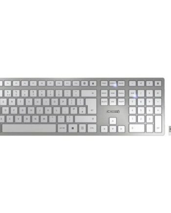Cherry Dw 9100 Slim Sæt Med Mus Og Tastatur Qwerty Uk Hvid  Sølv Indgangsudstyr