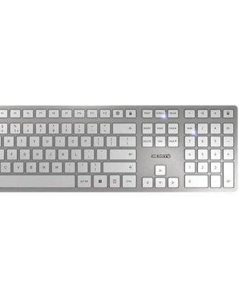 Cherry Dw 9100 Slim Sæt Med Mus Og Tastatur Usa Med Euro-symbol Hvid  Sølv Indgangsudstyr