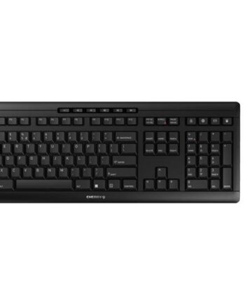Cherry Stream Desktop Recharge Sæt Med Mus Og Tastatur Qwerty Usa Med Euro-symbol Sort Indgangsudstyr