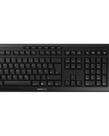 Cherry Stream Desktop Recharge Sæt Med Mus Og Tastatur Qwertz Tysk Sort Indgangsudstyr