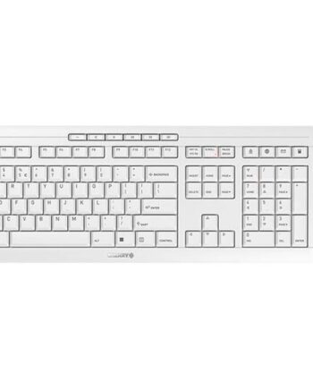 Cherry Stream Desktop Sæt Med Mus Og Tastatur Usa Med Euro-symbol Bleg Grå Indgangsudstyr