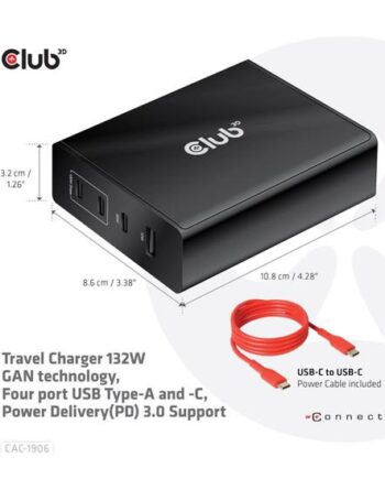 Club 3d Cac-1906 Strømforsyningsadapter 132 Watt