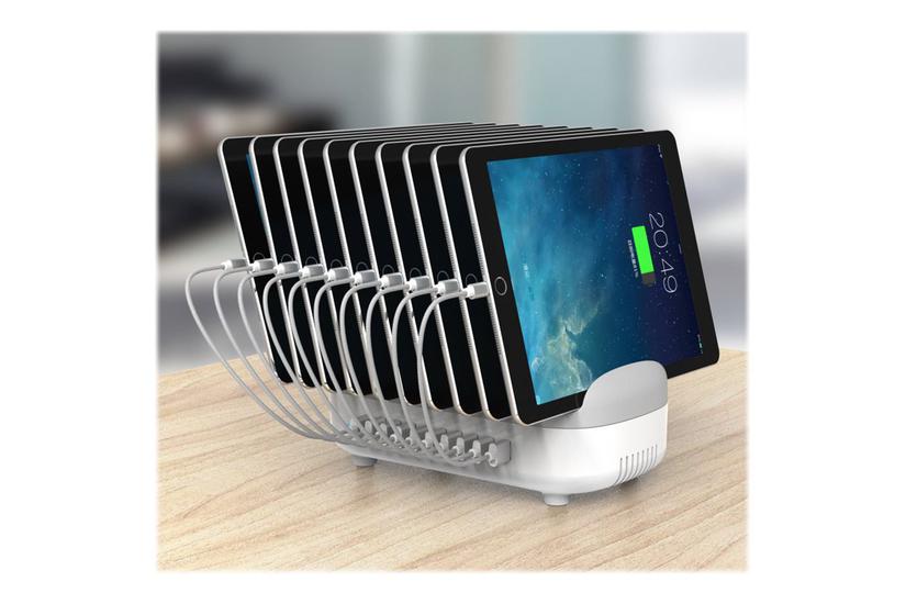 Compulocks 10 Ports Usb Charging Dock Station With Eu Plug Opladningsstation Usb 120 Watt