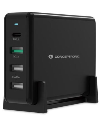 Conceptronic Ladegerã   4port 65w  Usb-  Pd Desktop   3a  Sw