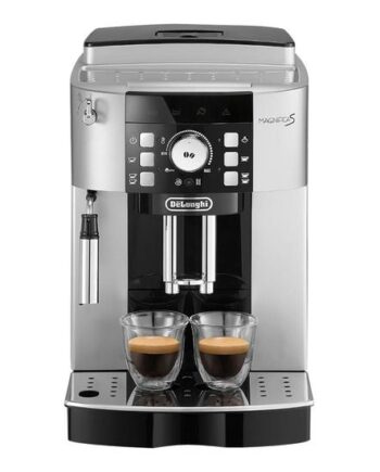 De Longhi Magnifica   Ecam21 117 Sb Automatisk Kaffemaskine Med Mælkeskummer 15 Bar Sølv Sort