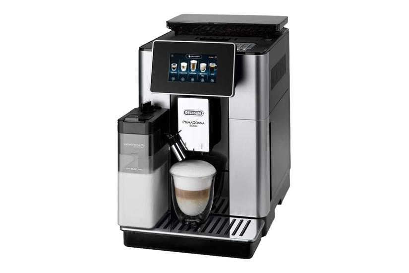 De Longhi Primadonna Soul Ecam610 55 Sb Automatisk Kaffemaskine Med Mælkeskummer 19 Bar Sølv Sort