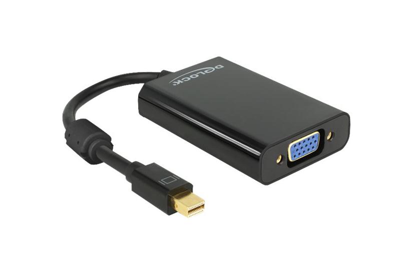 Delock Adapter Mini Displayport Male Vga Female Audio Power Video Transformer Sort Hvid