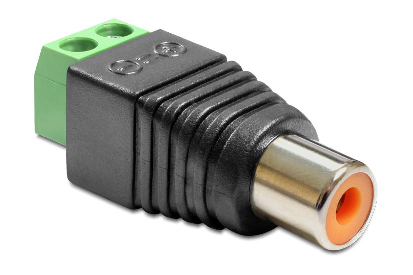 Delock Adapter Rca Female Terminal Block Video Lyd Adapter Komponent-video Audio