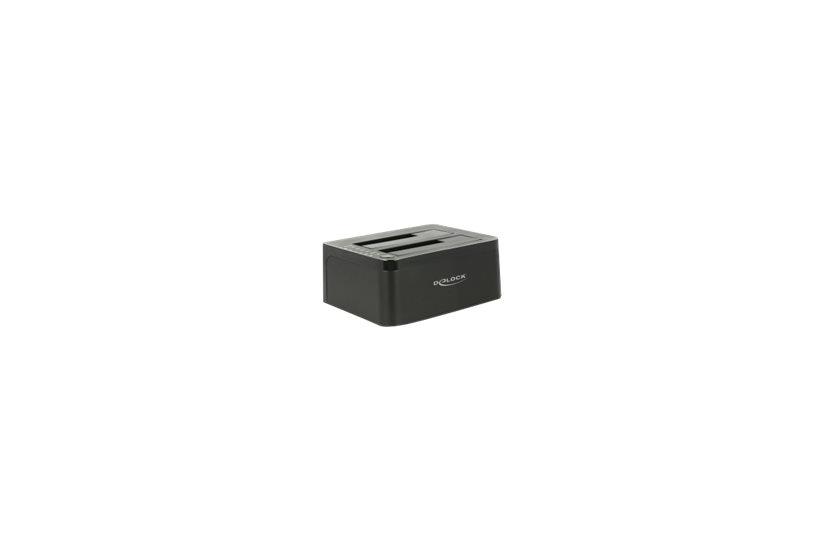 Delock Dual Docking Station Sata Hdd Usb With Clone Function Lagringskontrol Sata 6gb Usb