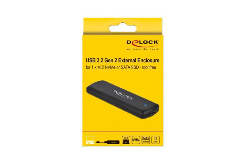 Delock External Usb Type- Combo Enclosure For Nvme Pcie Or Sata Ssd Lagringspakning Nvme Card Pcie Nvme Usb Gen