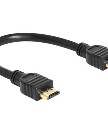 Delock High Speed Hdmi With Ethernet Hdmi-kabel Med Ethernet 25 Cm