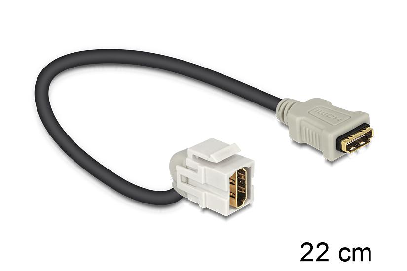 Delock Keystone Module Hdmi Female Hdmi Female 110 With Cable Hdmi-kabel 22 Cm