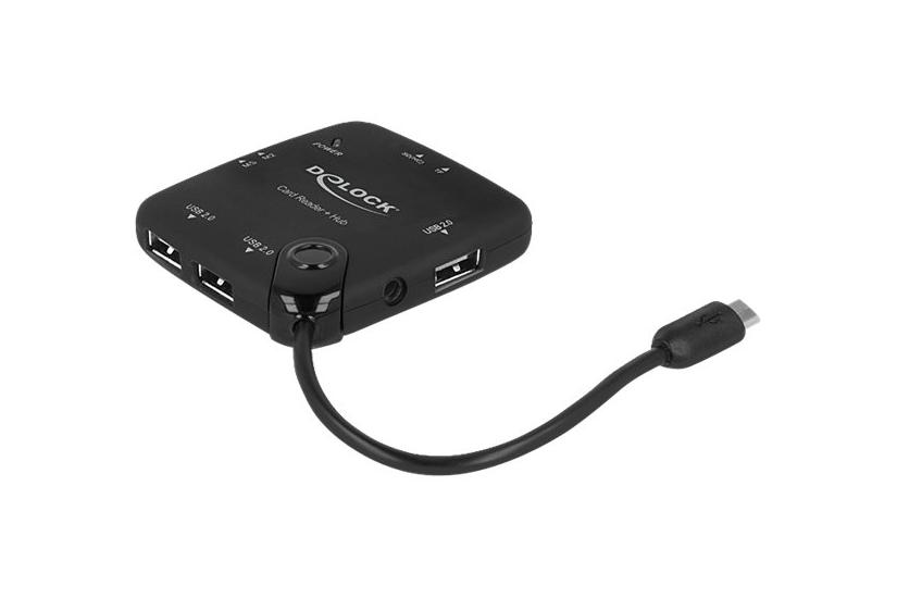 Delock Micro Usb Otg Card Reader Port Usb Hub Kortlæser Usb