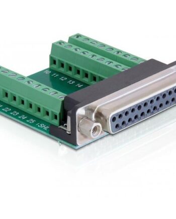 Delock Seriel Adapter Db-25 Til  -pins Terminal-blok