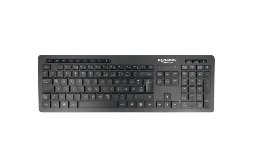 Delock Silent Tastatur Qwertz Tysk Sort Indgangsudstyr