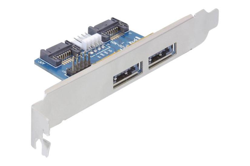 Delock Slot Bracket 2x Esatap 5v 12v With Low Profile Bracket Kabelsæt Til Lagring