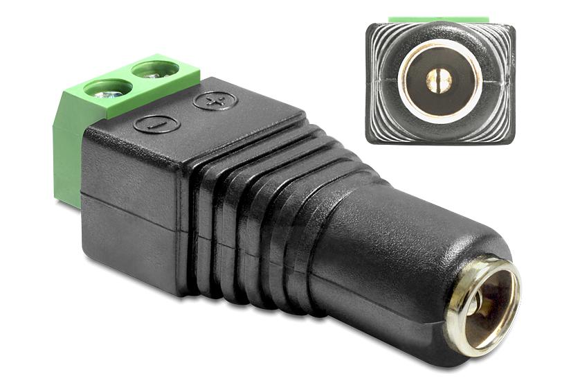 Delock Strømforsyningsadapter Pins Terminalblok Til Dc Jackstik Mm
