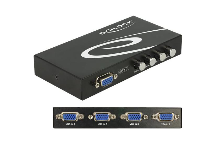 Delock Switch Vga Port Manual Bidirectional Switch Til Skærm Porte
