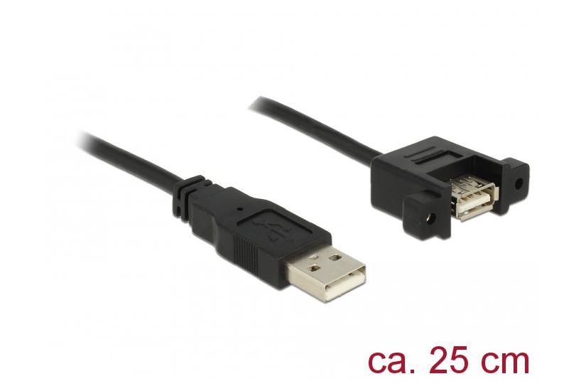 Delock Usb Forlængerkabel Usb Til Usb 25 Cm