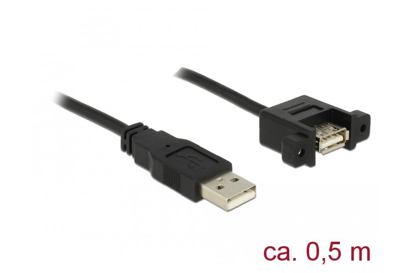 Delock Usb Forlængerkabel Usb Til Usb 50 Cm