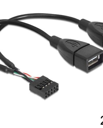 Delock Usb Intern Til Ekstern Kabel Usb Til   Pins Usb Samlekasse 20 Cm