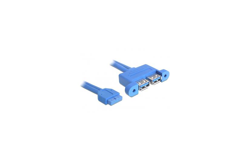 Delock Usb Pin Header Usb Intern Til Ekstern Kabel 19 Pin Usb Samlekasse Til Usb Type 45 Cm