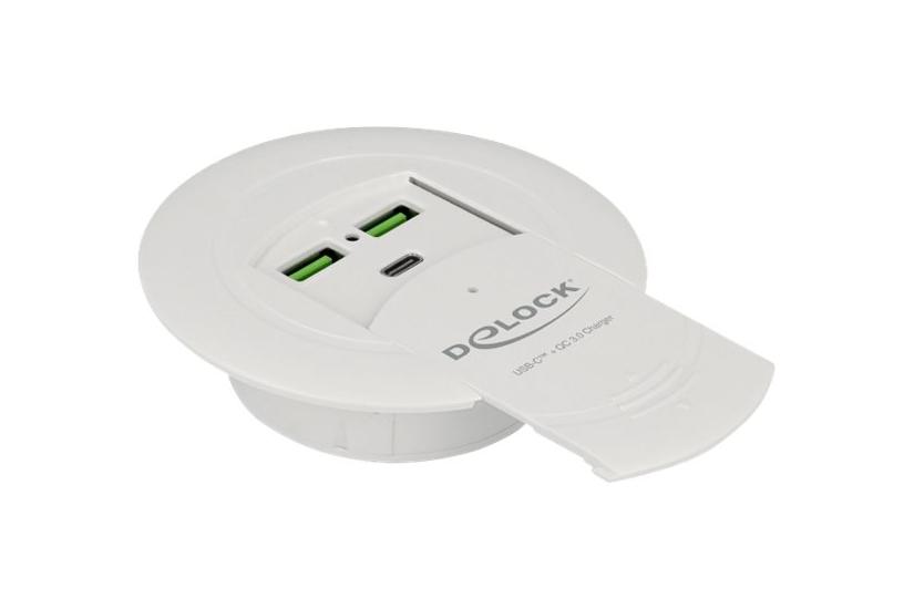 Delock Usb Type- Charger Pd 85 Qualcomm Quick Charge For Table Mounting Batterioplader Strømadapter 87 Watt