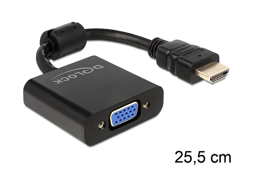 Delock Videoadapter Hdmi   Vga 25   Cm