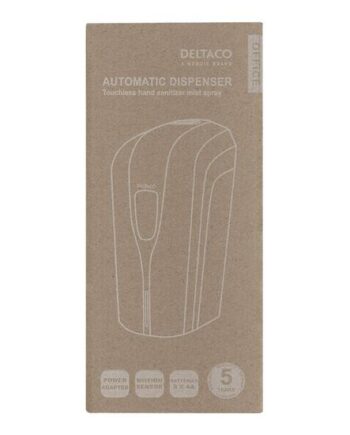 Deltaco Automatisk Antibakteriel Dispenser 1000 Ml Hvid Sort