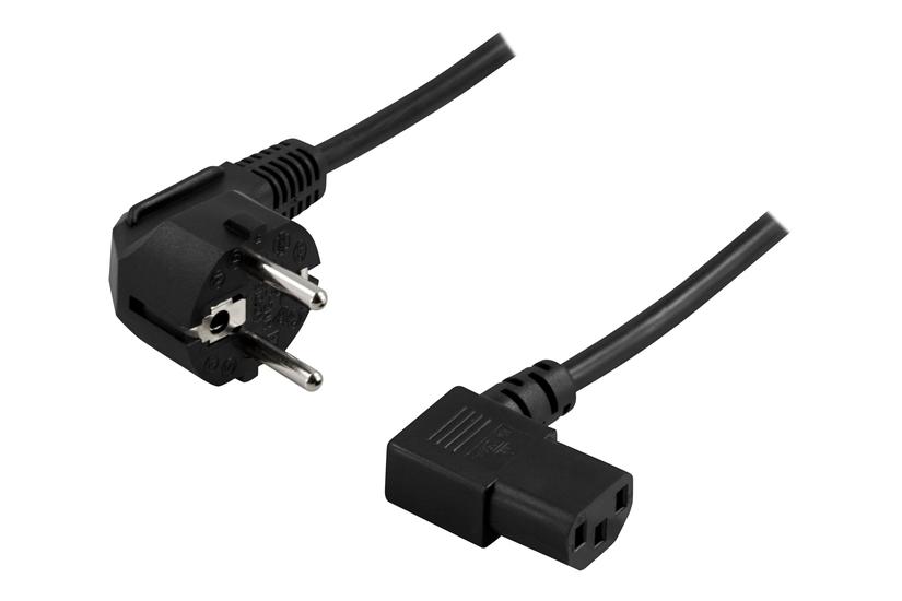 Deltaco Del-109b Strømkabel Power Cee Til Power Iec 60320 C13 20 Cm