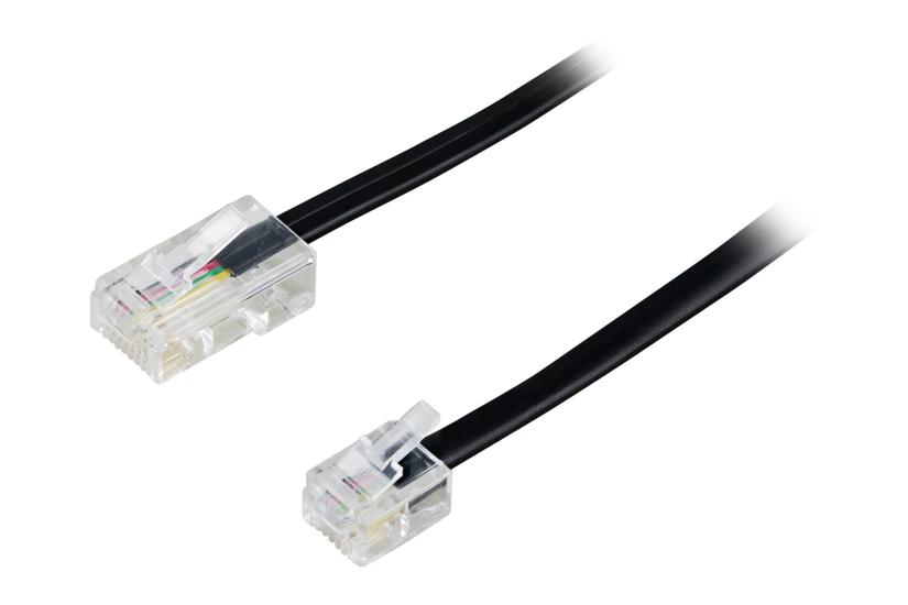 Deltaco Del-1701s Telefonkabel Sort